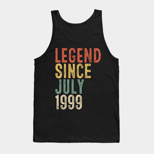 Legend Since July 1999 21st Birthday Gift 21 Year Old Tank Top by rhondamoller87